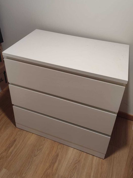 Cómoda com 3 gavetas branco MALM Ikea