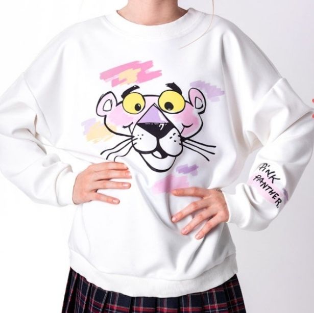 Світшот для дівчинки Mevis Pink Panther молочний