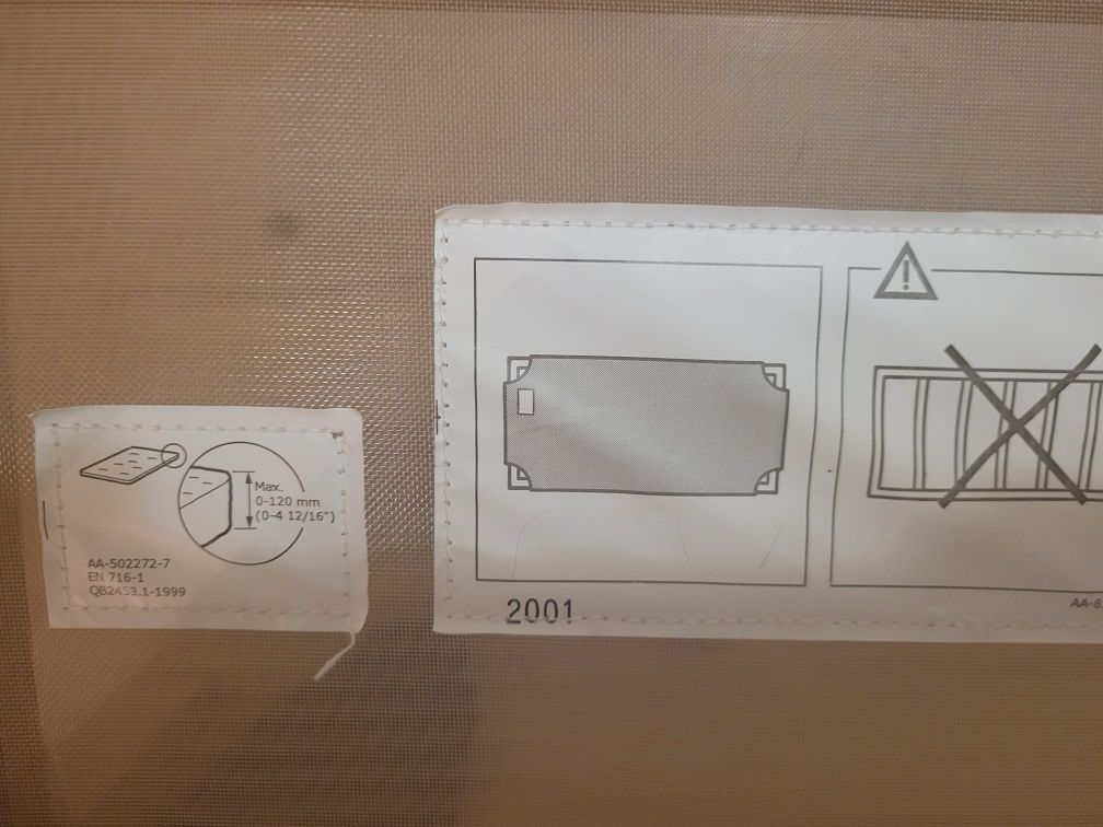 Łóżeczko dziecięce Ikea Sniglar 60x120 plus materac