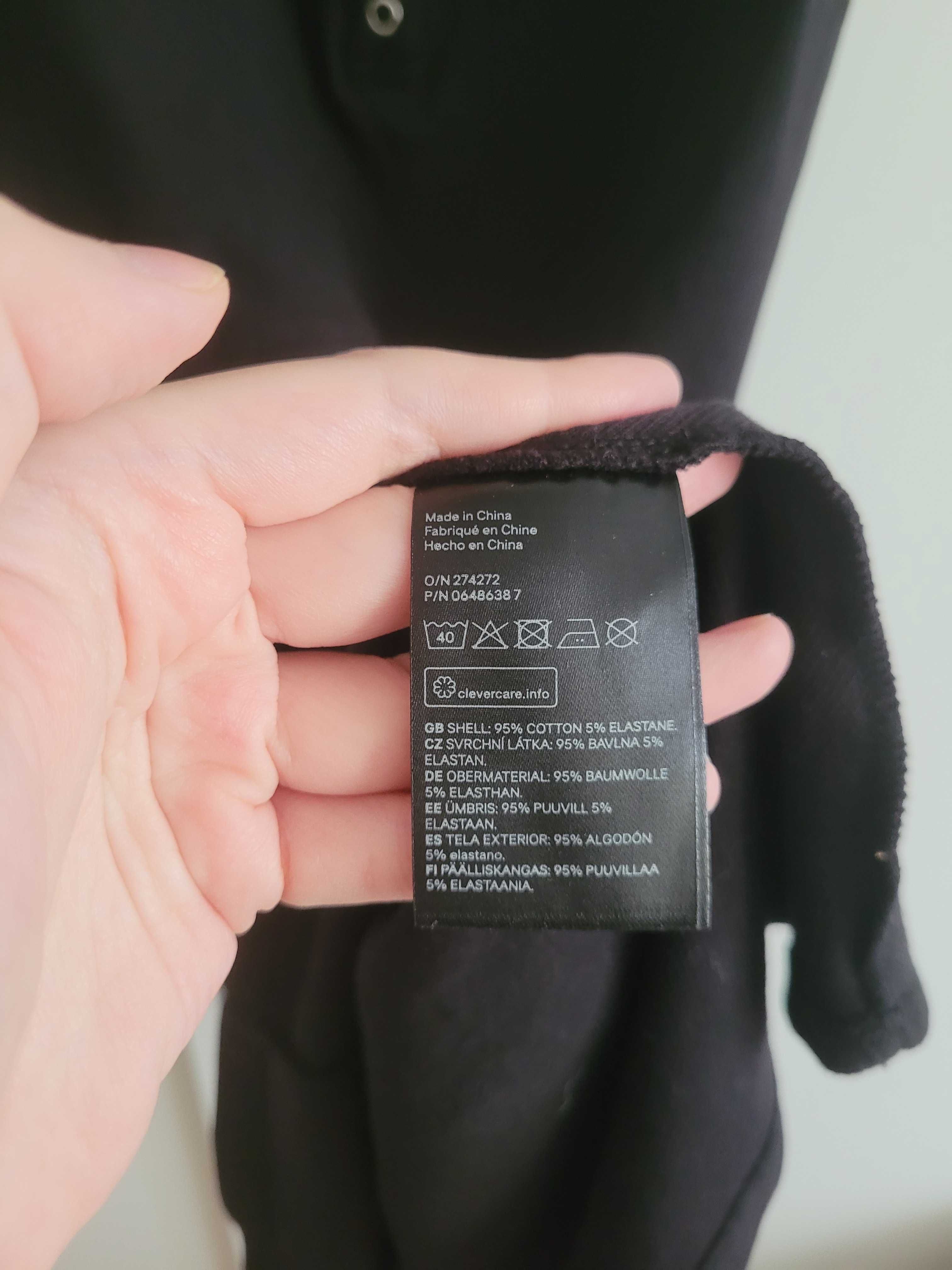 H&M czarna sukienka z dzianiny prążkowanej S 36 letnia na ramiączka