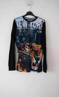 Czarna bluza wzorzysta tiger tumblr we wzory new york 36 S 38 M damska