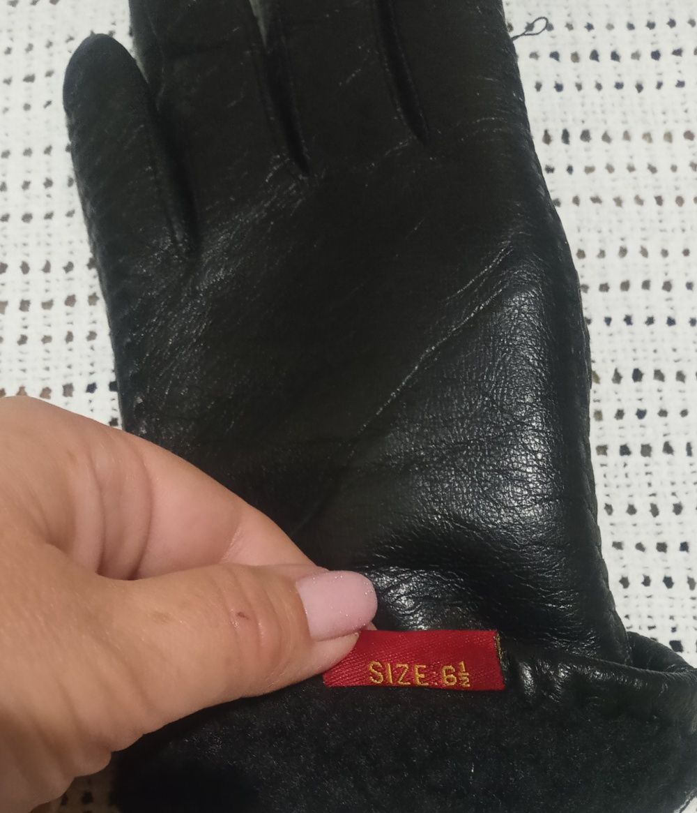 Шкіряні рукавички ,розмір 6,5