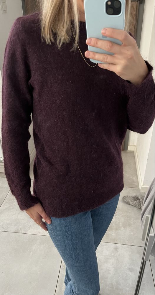 Welniana tunika sukienka bordo moher welna Xs/s Magasin
