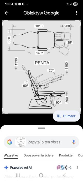 Sprzedam elektryczny fotel podologiczny Namrol PENTA