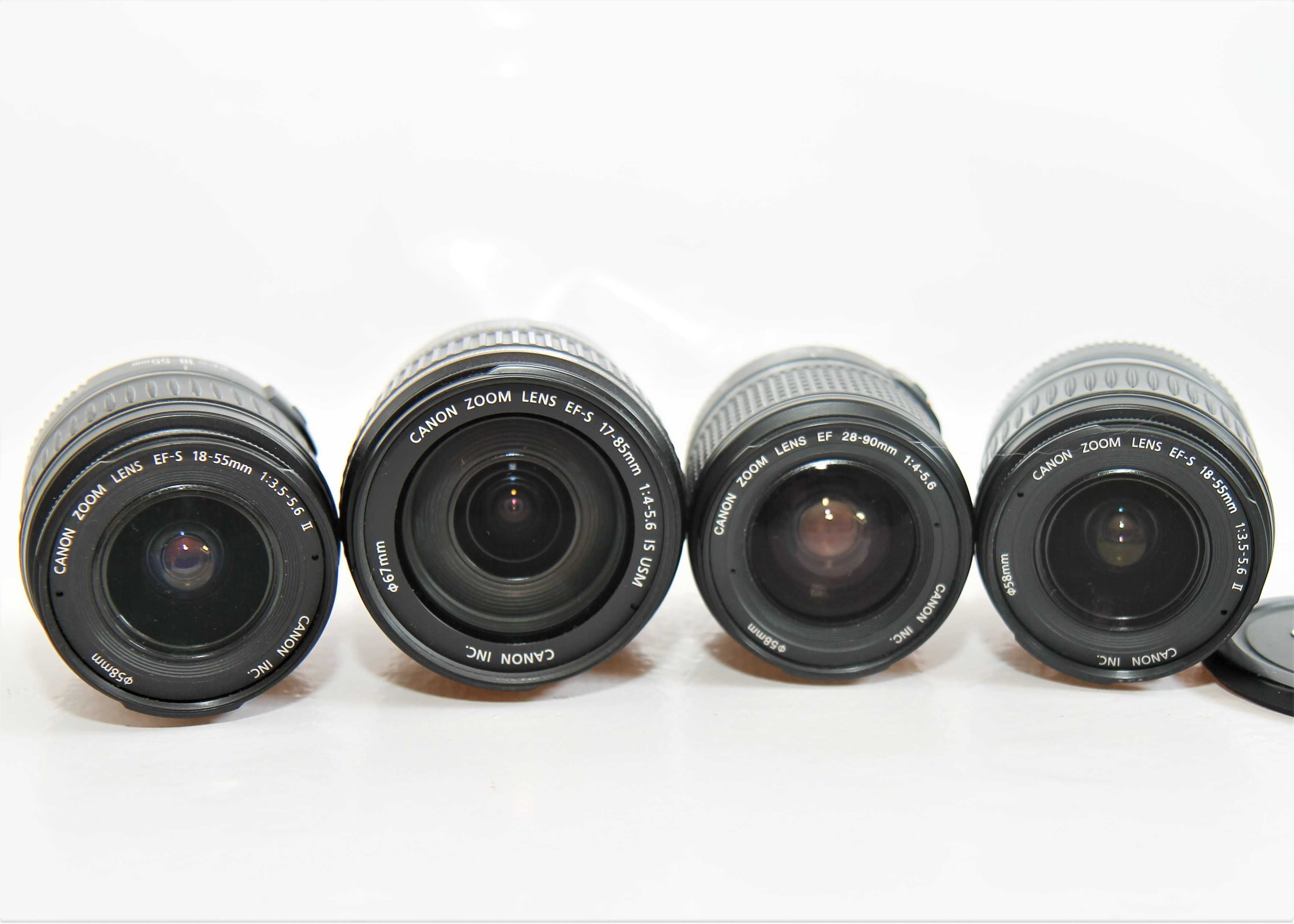 Lentes Canon 18-55mm e 28-90mm objetivas com Err01