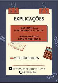 Explicador matematica/ matematica A