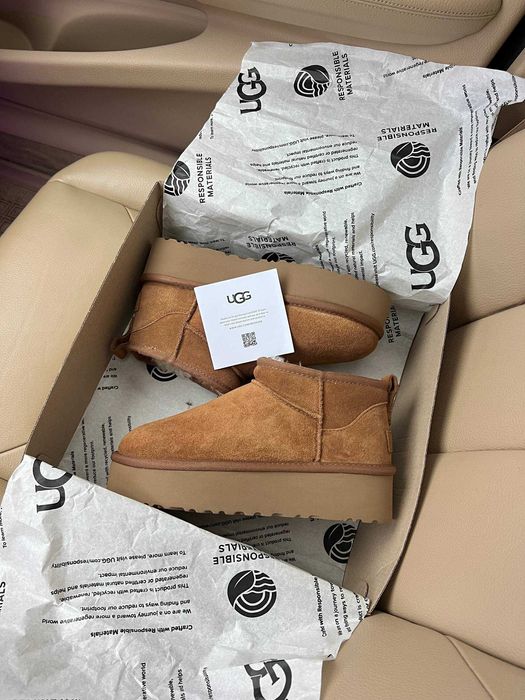 Уггі UGG Classic Ultra Mini Platform Chestnut Premium Угг (36-41)