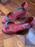 Sandalias pin up vermelhas