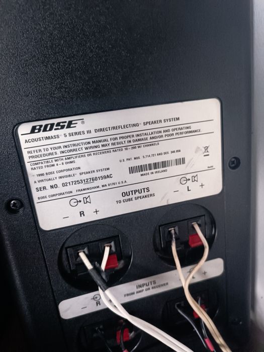 BOSE AcMass5 S3 + topos redline+ suportes