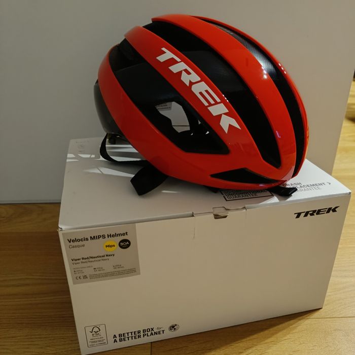 Trek Kask rowerowy Velocis MIPS Viper Red/Nautical Navy rozmiar M