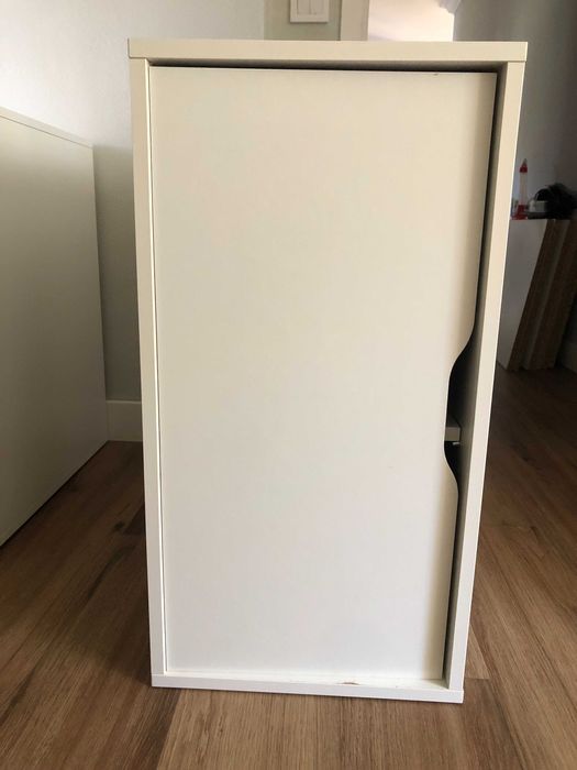 Módulo de arrumação branco com prateleiras Ikea 36x70cm