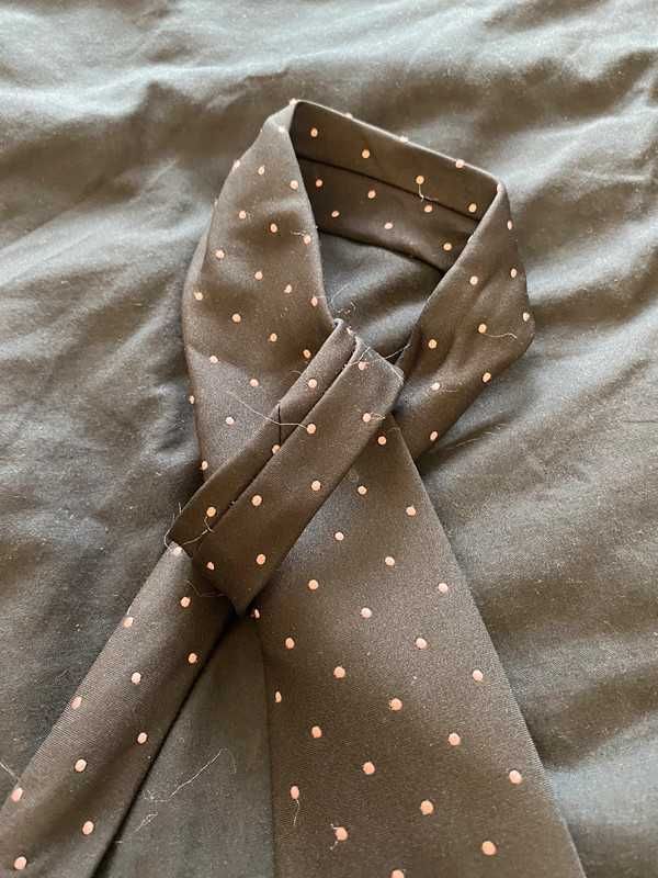 Vintage y2k krawat w kropki dots tie