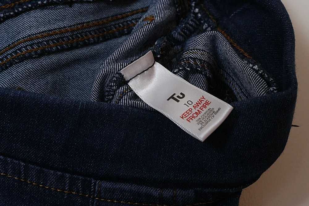 Tu 10 Spodnie elastyczne rozciągliwe kolor jeans denim S