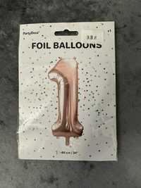 Balon foliowy cyfra 1 rose gold - różowe złoto