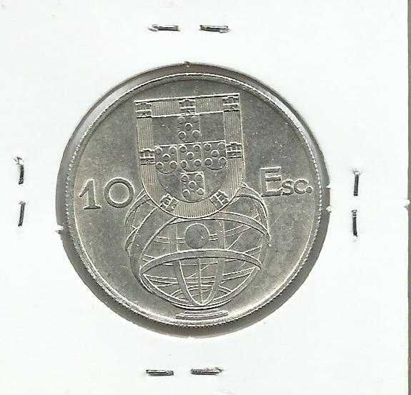 Moeda portuguesa – 10$00 de 1955, prata - VENDIDA