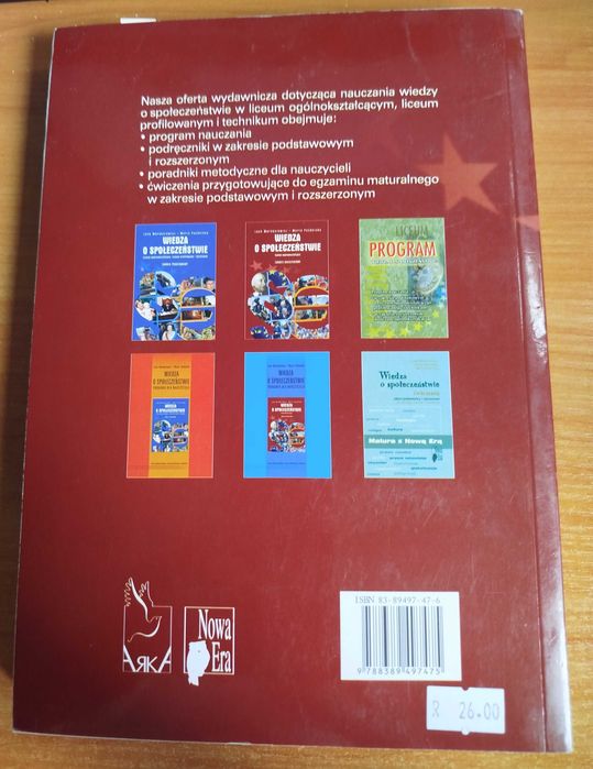 Wiedza o społeczeństwie Morysiewicz Pacholska Liceum Zakr rozszerzony