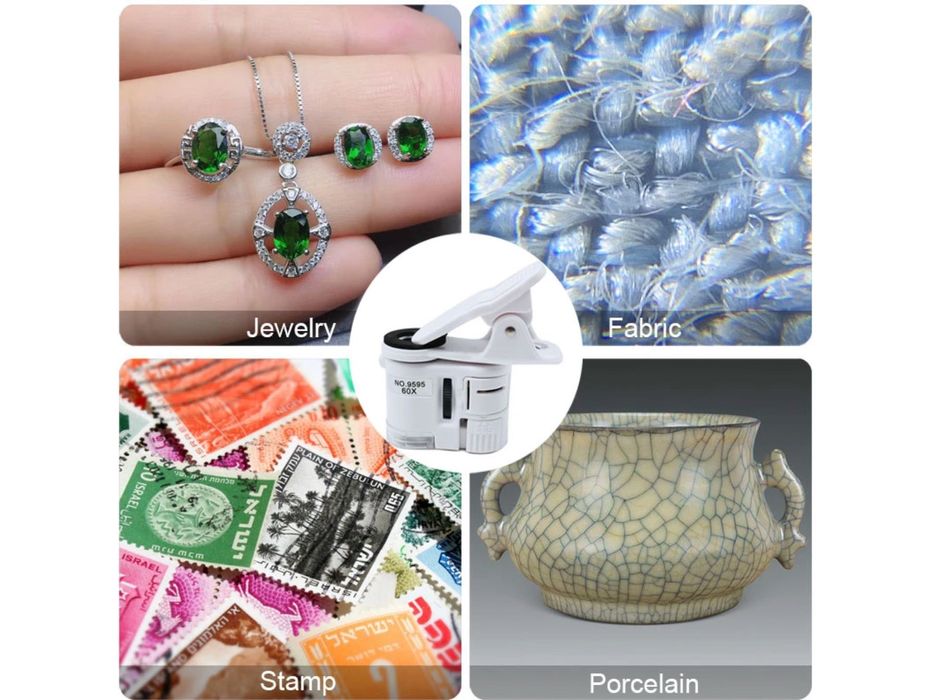 Microscópio / lente 60x p/ telemóvel **novo**