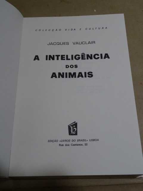 A Inteligência dos Animais de Jacques Vauclair