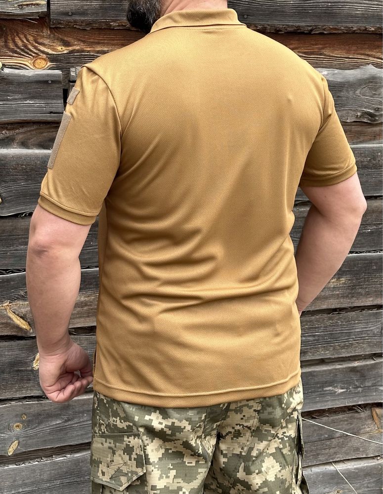 Тактичне футболка поло койот cool max військове ЗСУ