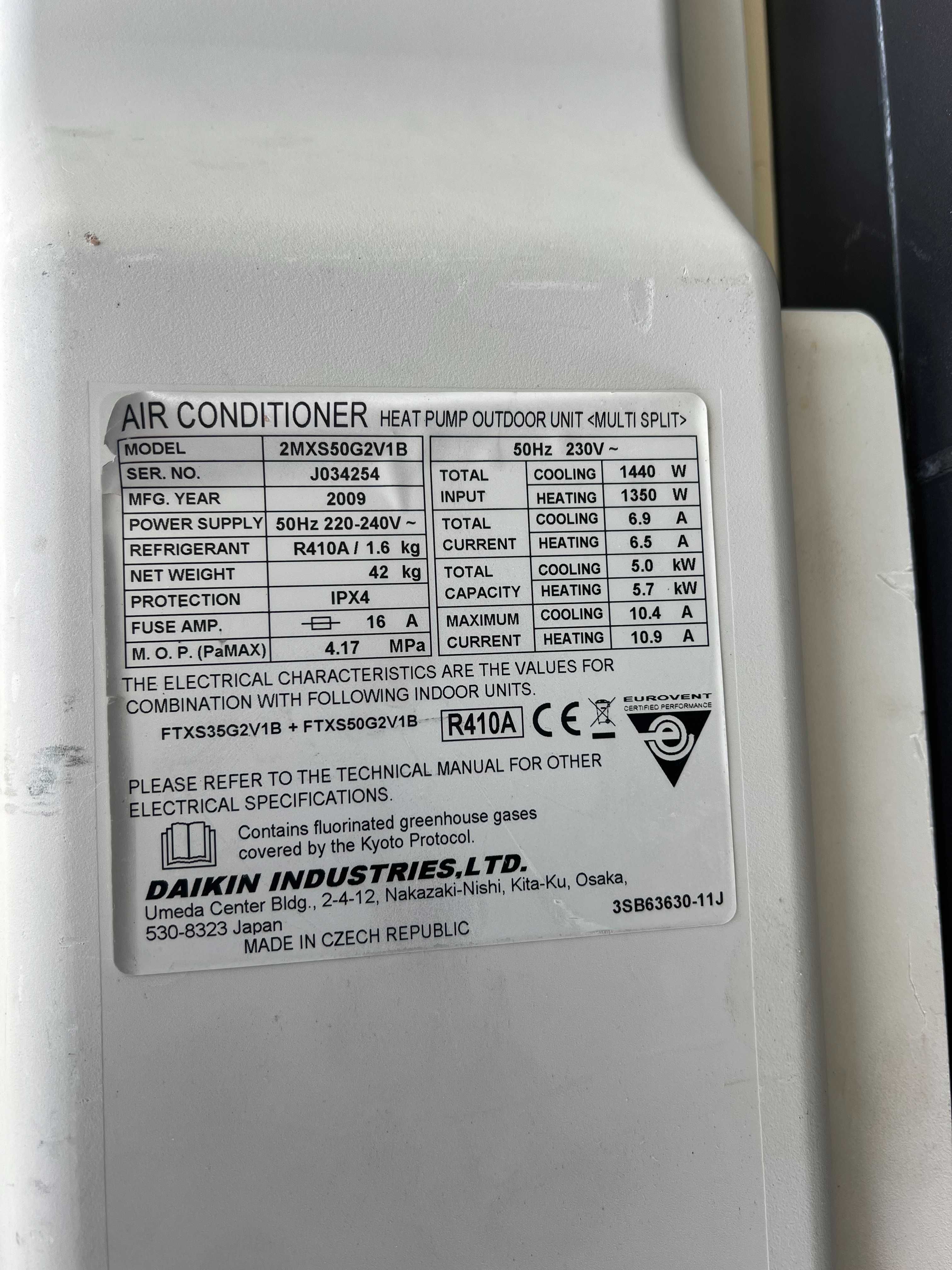 Ar Condicionados Daikin para Peças/Repar (unidade interior e exterior)