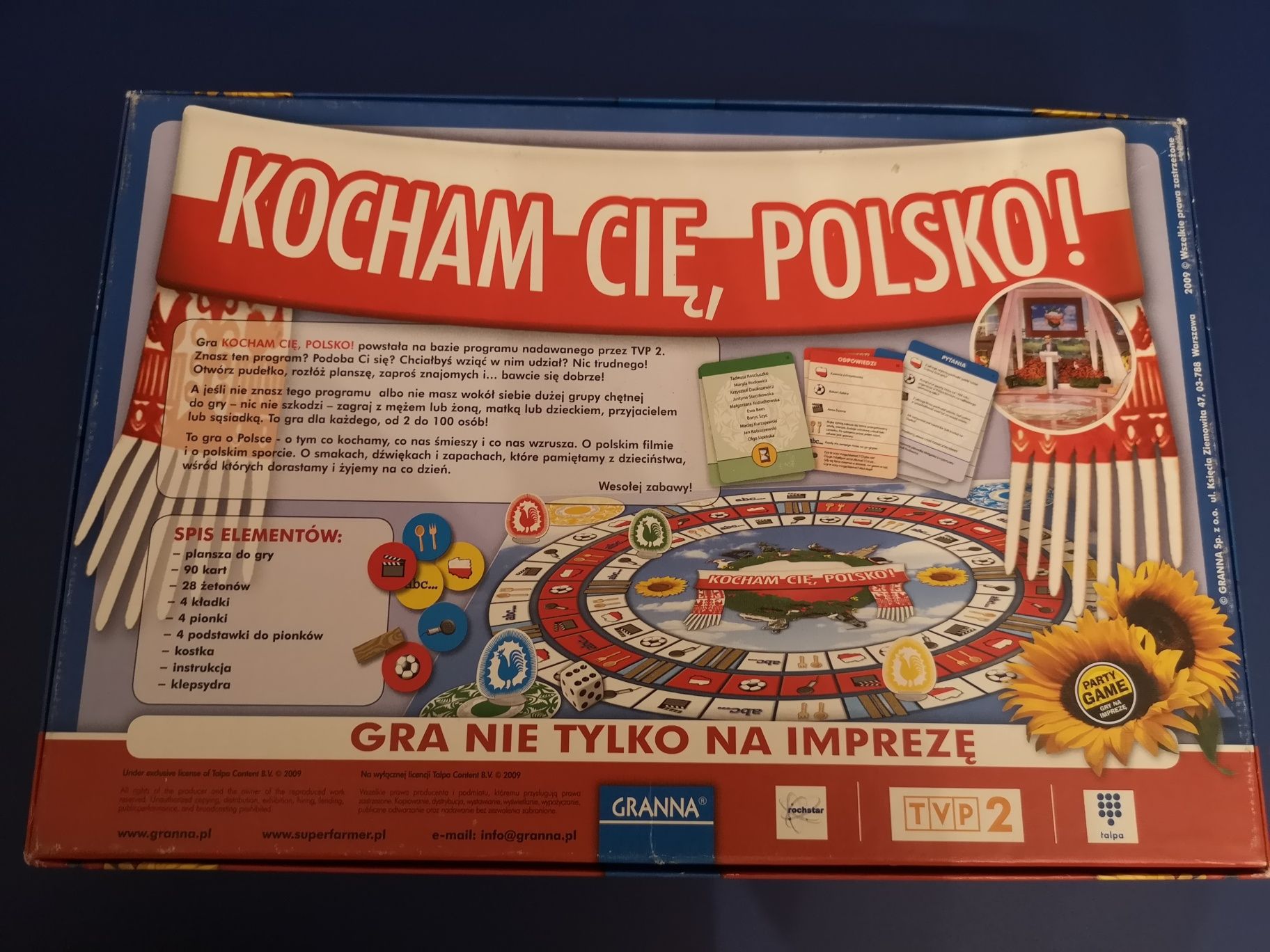 Gra Kocham Cię Polsko quiz planszowa planszówka