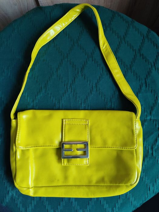 Torba limonkowa damska na ramię