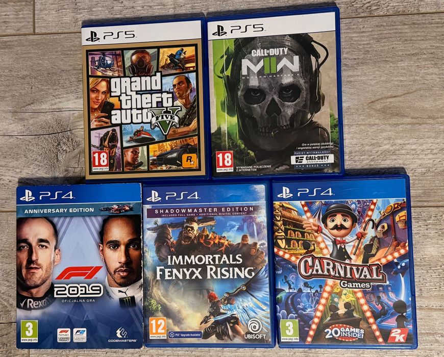 Gry na konsolę PS4 PS5 GTA Call od Duty Modern Warfare F1
