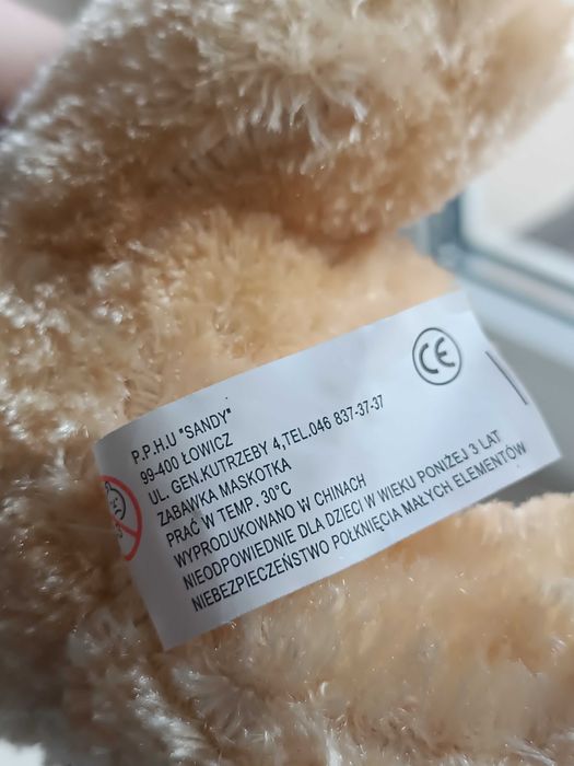 NOWY Królik zajączek w koszulce przytulanka maskotka pluszak duży 25cm
