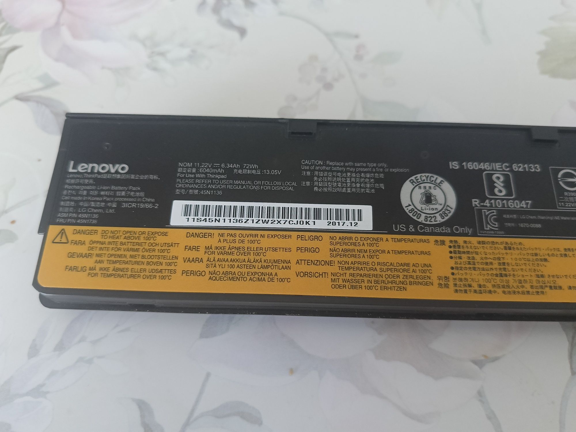 Bateria Lenovo ThinkPad orginalna