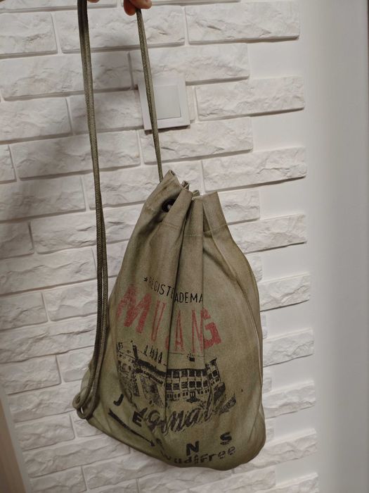 Mustang вінтажна сумка рюкзак зістарена колекційна парусини чоловічий