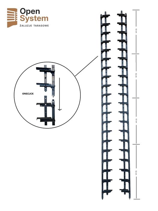 Żaluzja tarasowa uchwyt opensystem + deski 120 cm 5 szt. Producent