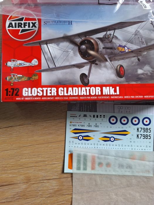 Model do sklejania samolot  gloster gladiator mk.I