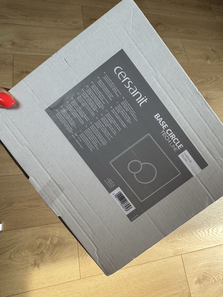Nowy przycisk cersanit base smart circle chrom