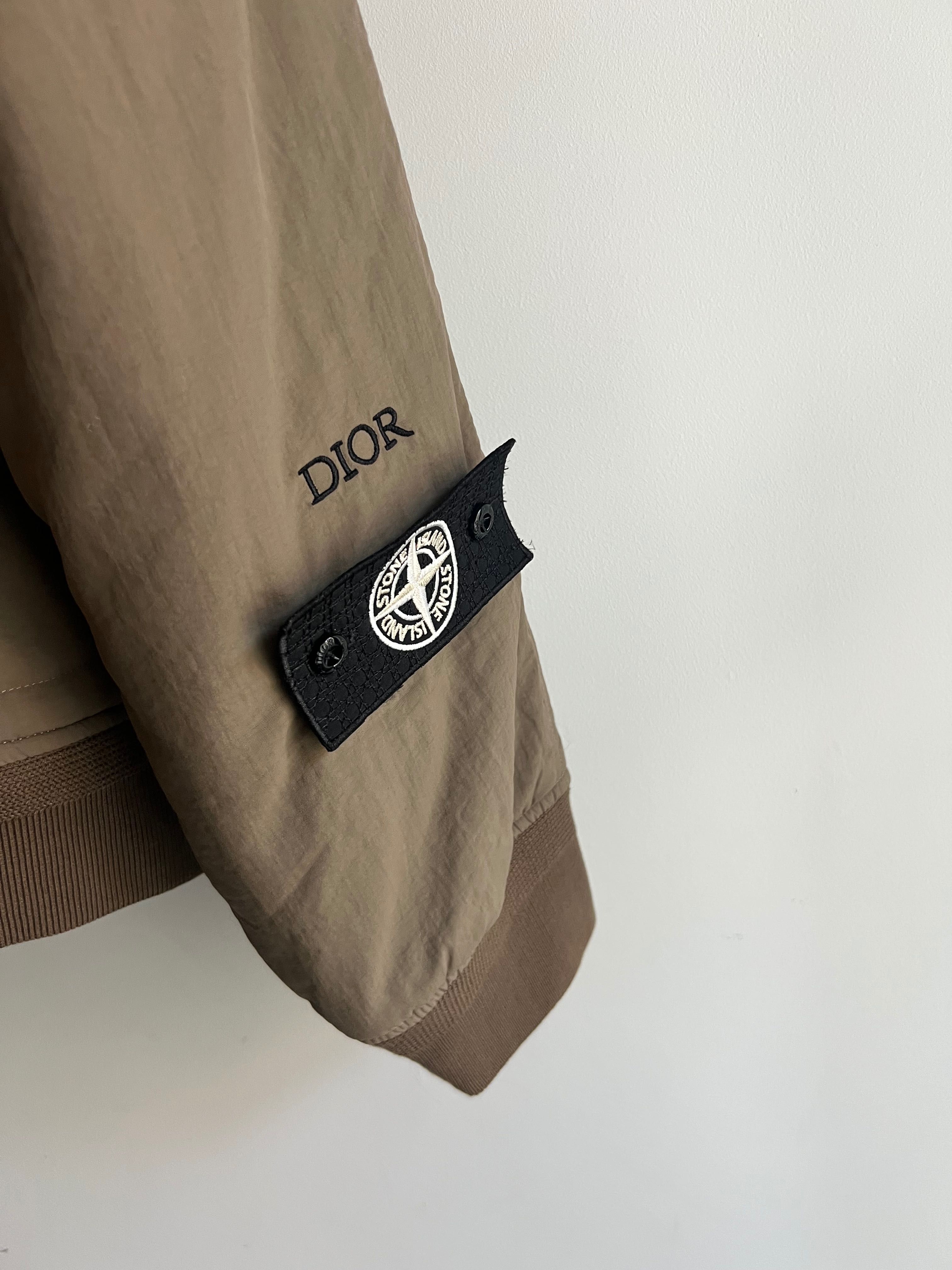 Dior x Stone Island Habotai Silk Blend Bomber Jacket