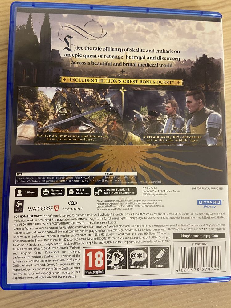 Kingdom Come Deliverence 2 PS5