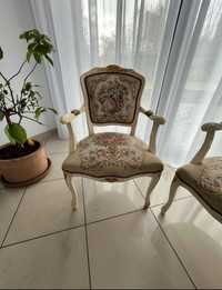 Dwa zabytkowe krzesla barok styl antyk