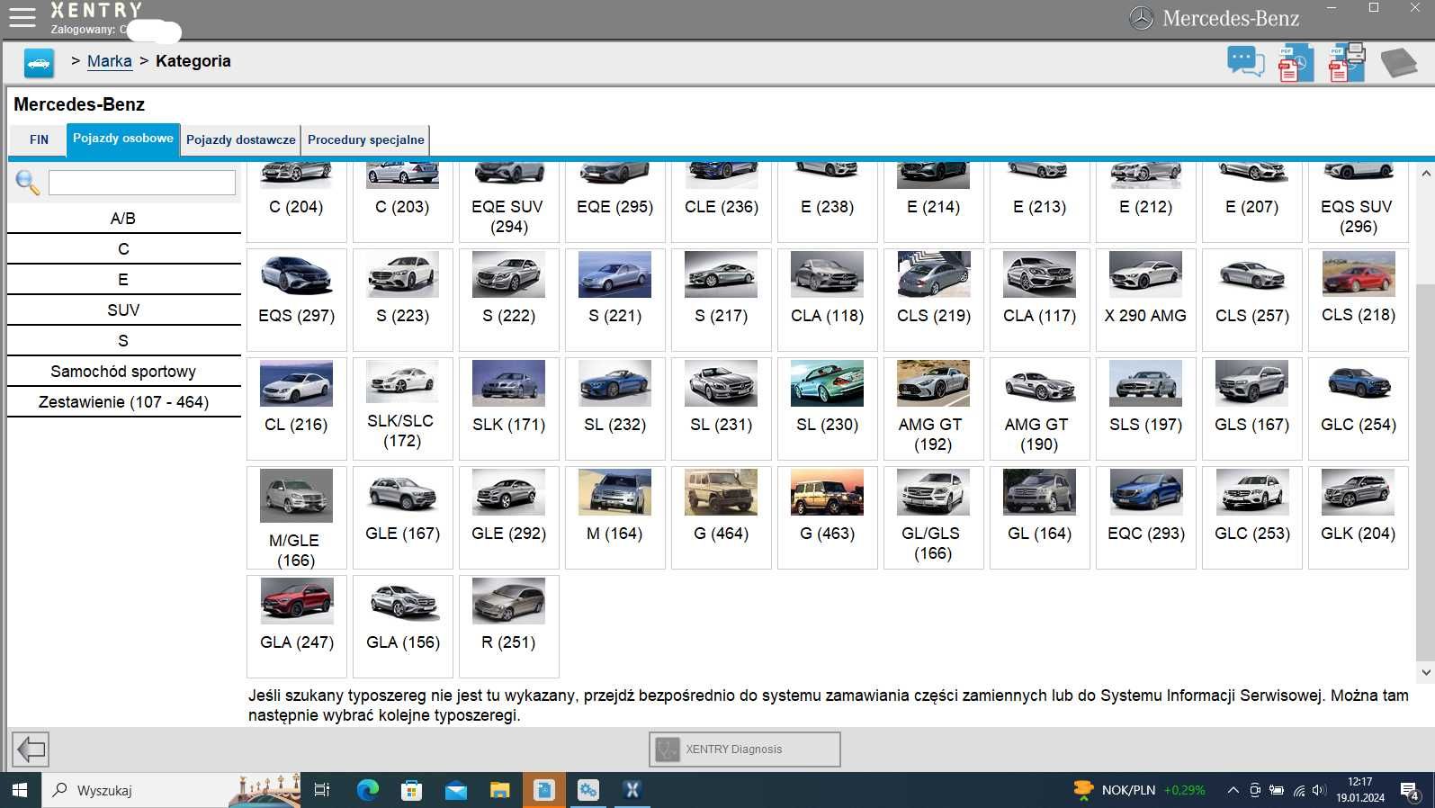 Diagnostyka komputerowa Mercedes W223 W206 W254 W297
