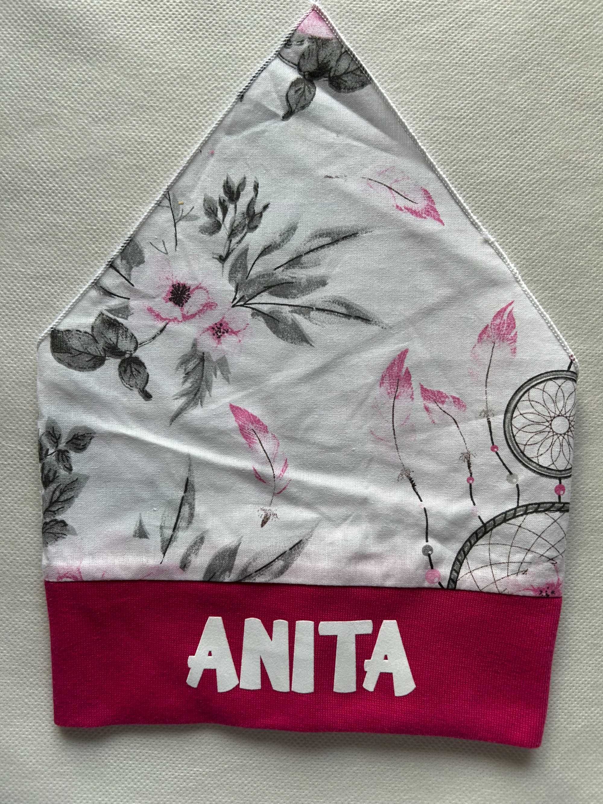 Chusta z opaską na głowę dla dziewczynki na wiosnę lato imię Anita