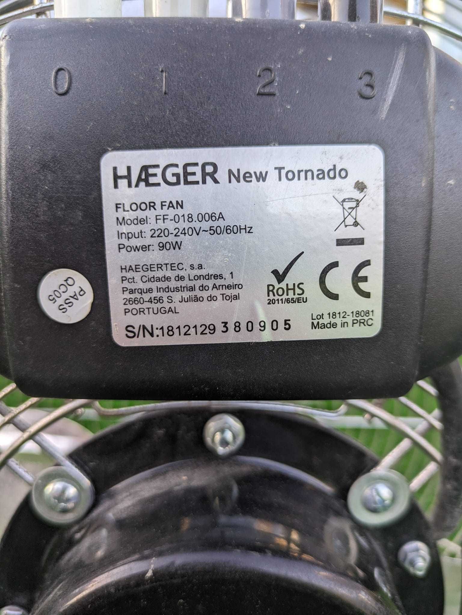 Ventoinha Haeger New Tornado 90W