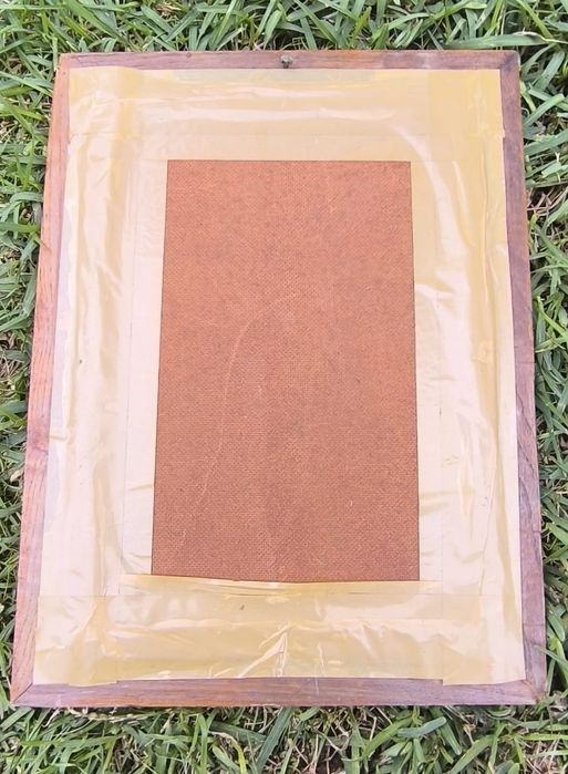 Belíssimo quadro pintura a óleo assinado com moldura em madeira dourad