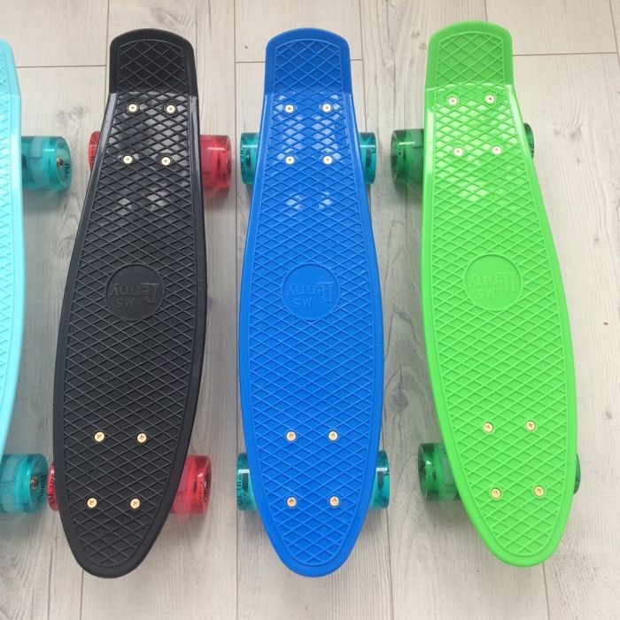 Пенни борд penny board со светящимися колесами пени скейт скейтборд