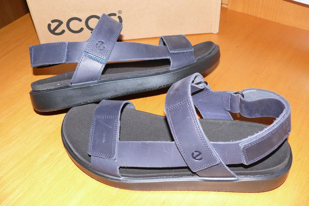 Sandały skórzane ECCO Flowt M 46 EU 29,5 CM granatowe