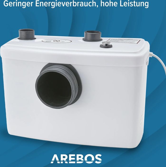 Pompa ściekowa AREBOS 600 W | 100 l/min, do WC prysznica przepompownia