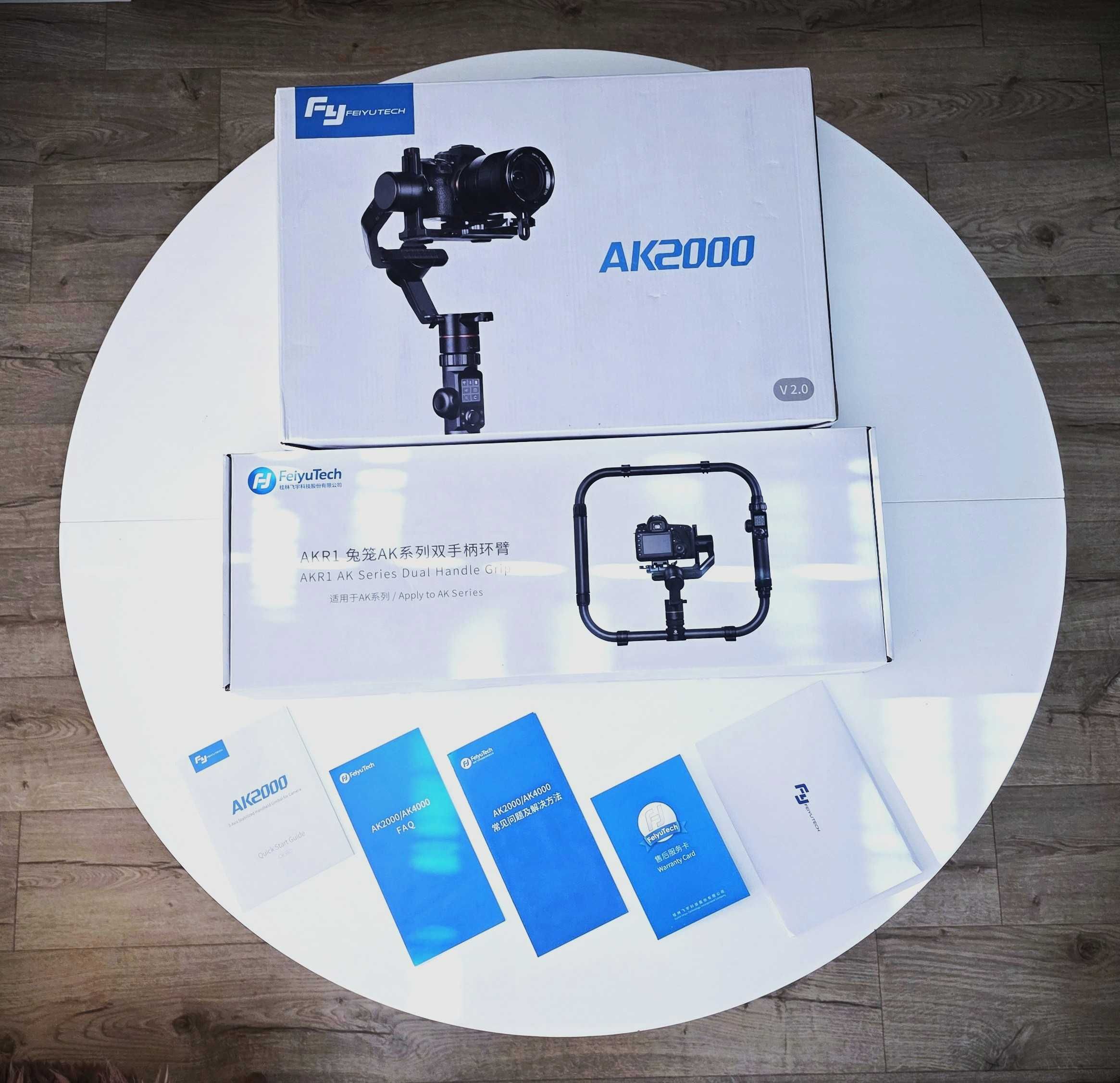 ZESTAW Gimbal FeiyuTech AK2000 + Uchwyt AKR1 + Follow Focus AKFI