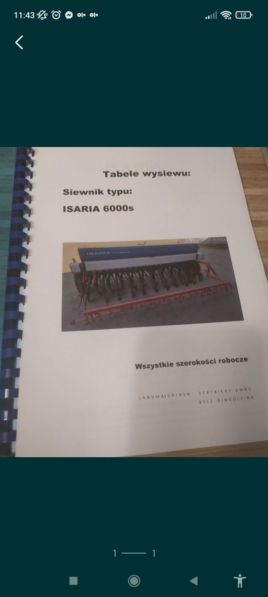 Tabele Isaria 6000 s po polsku