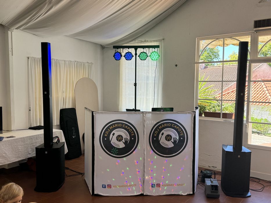 Dj booth estrutura metalica 4 paineis