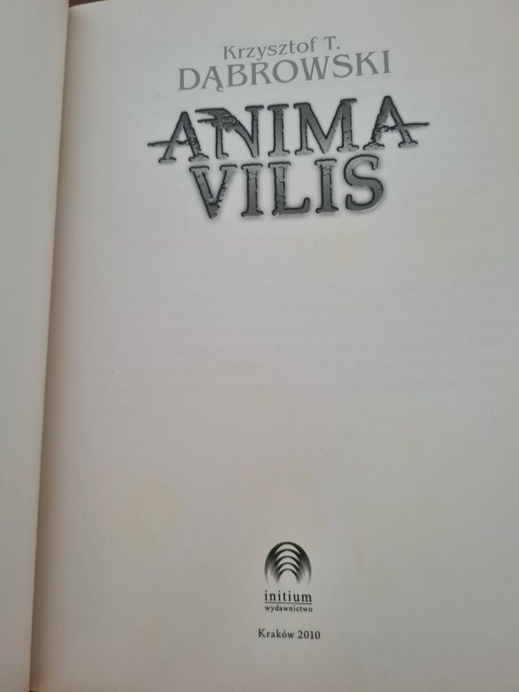 Anima Vilis - Krzysztof T. Dąbrowski. Książka