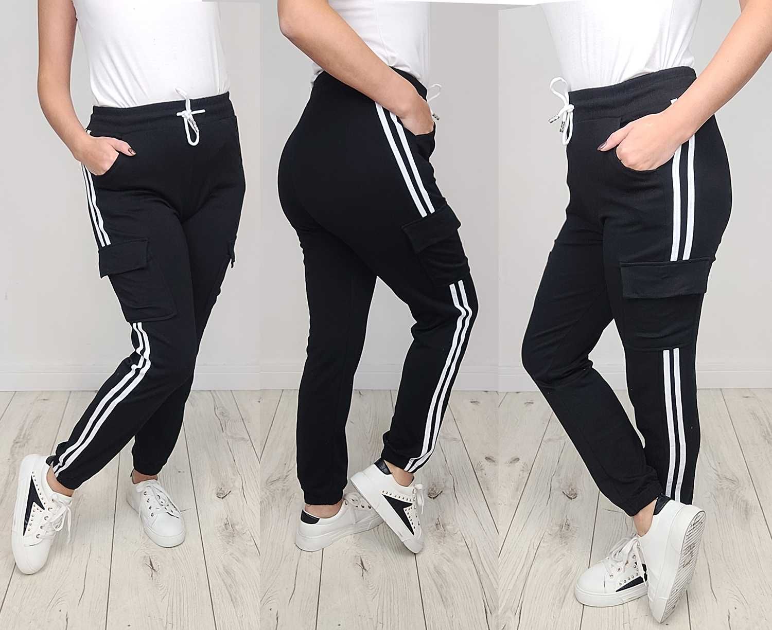 CARGO damskie spodnie bojówki dresy joggery TU KUPUJESZ GRAFIT r. L/XL