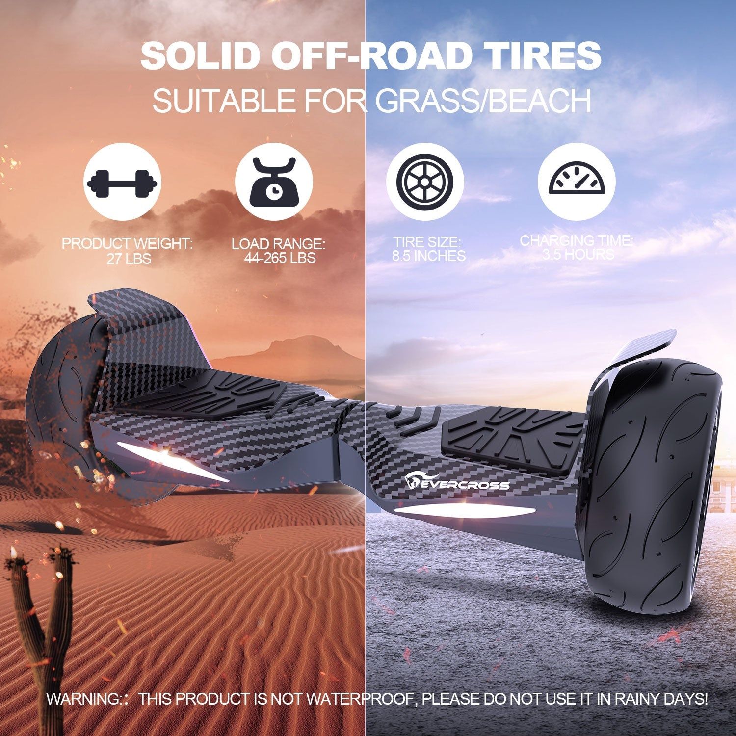 EVERCROSS EV5 8,5" Hoverboard todo o terreno