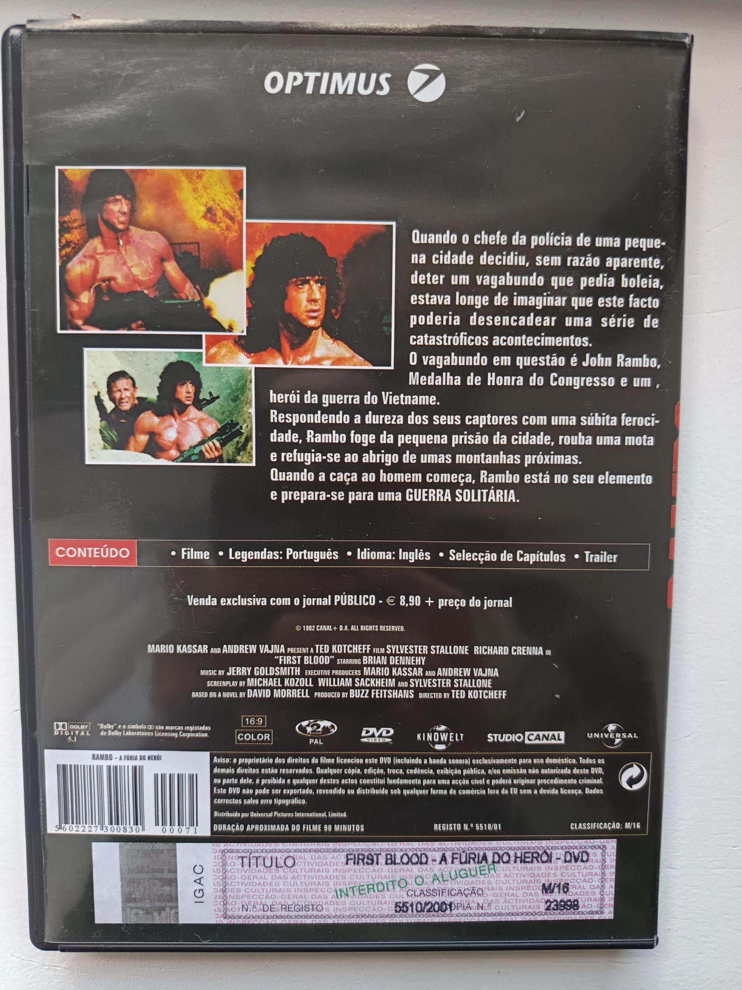 DVD Rambo a fúria do herói